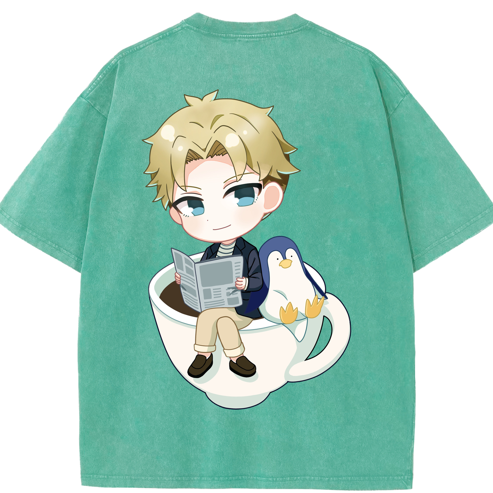 （画像用） SPY×FAMILY间谍家家酒 綿100% ヴィンテージ風 半袖Tシャツ（背面プリント）
